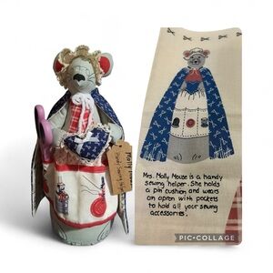 "Mrs. Molly Mouse" Concords Sewing Helper Fabric Pannel/Pattern Joan Kessler New